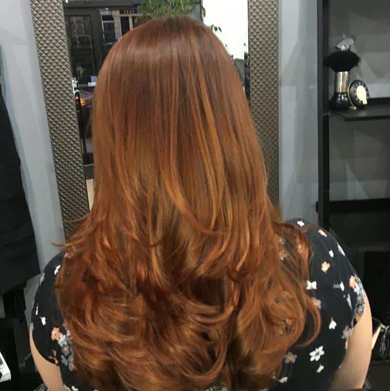Red Highlights on Brown Hair: 40+ Most Trendy Ideas to Try Out 6 Rich amber-red highlights 1
