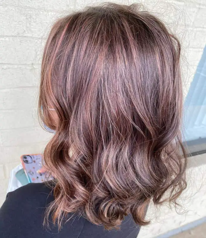 Rose Gold and Caramel Balayage 2