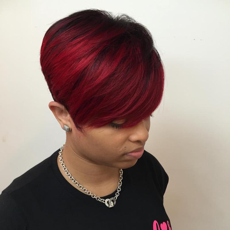 50+ Short Hairstyles For Black Women: 2022 Favorite Looks 15 Scarlet Pixie with Layered Top 1