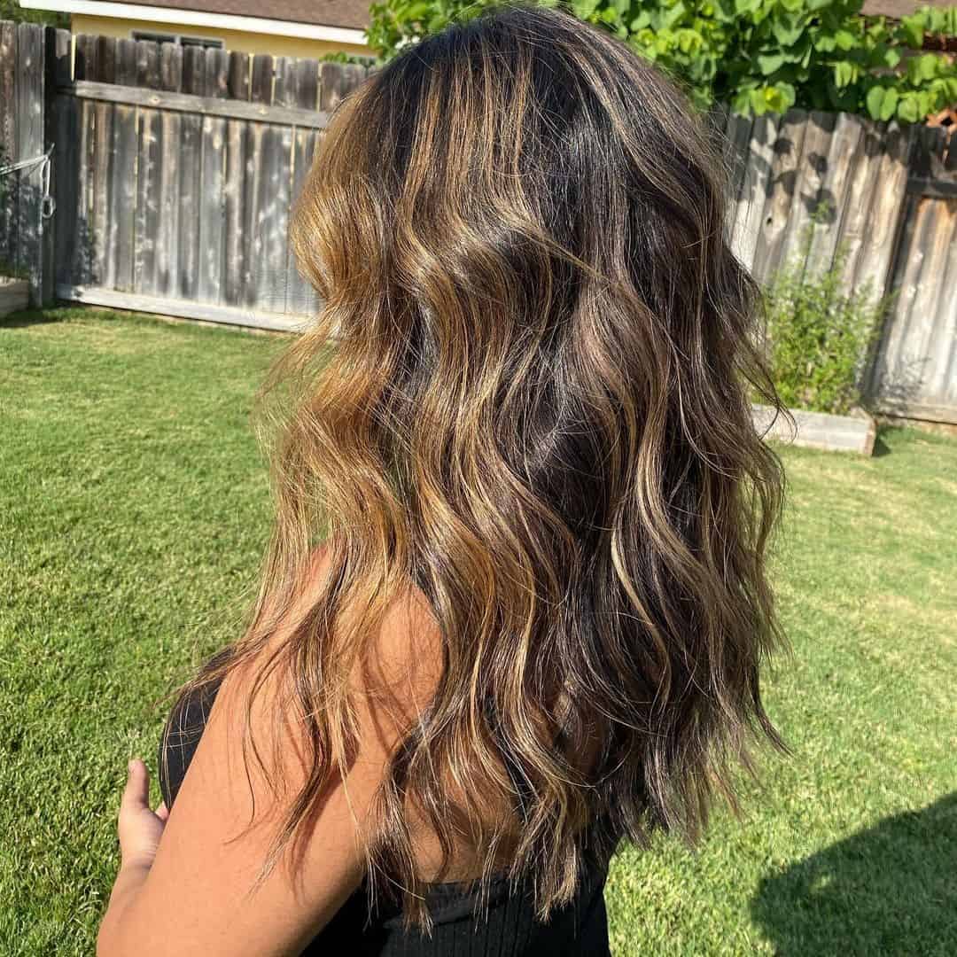 30 Balayage Colors For SunKissed Dark Hair