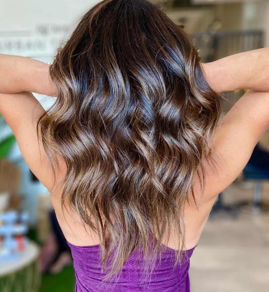 Shiny & Healthy Balayage For Dark Hair