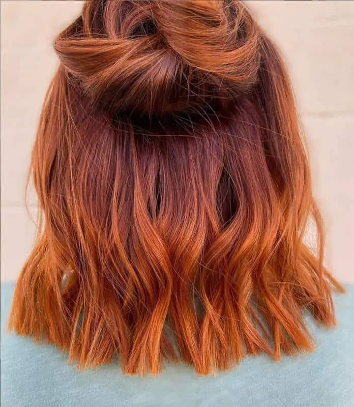 Red Highlights on Brown Hair: 40+ Most Trendy Ideas to Try Out 41 Short And Straight With Crimson Balayage Hairstyle