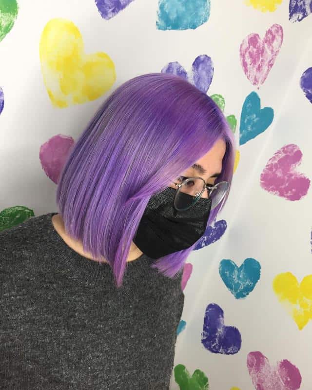 30+ Popular and Eye-Catching Purple and Blue Combination Hairstyles 18 Shorter Lavender Hairstyles 2