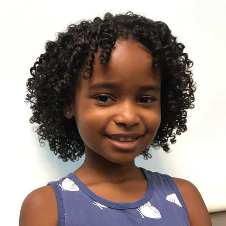 Shoulder-length curls for young girls 2