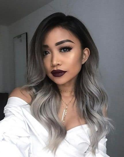 30+ Gorgeous Grey and Silver Highlights on Black Hair (2022 Updated ...