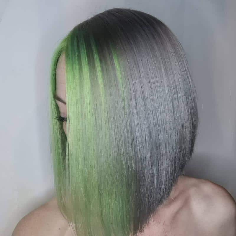 40+ Green Hairstyle Ideas That Will Blow Your Mind (2023 Update) 13 Silver and Green Combo