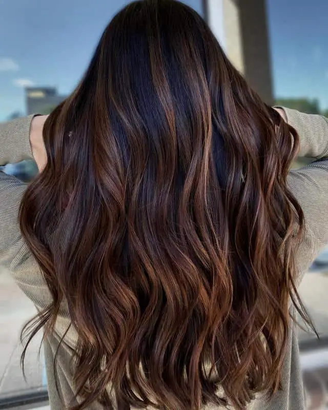 Soft Caramel Balayage for Dark Hair 1