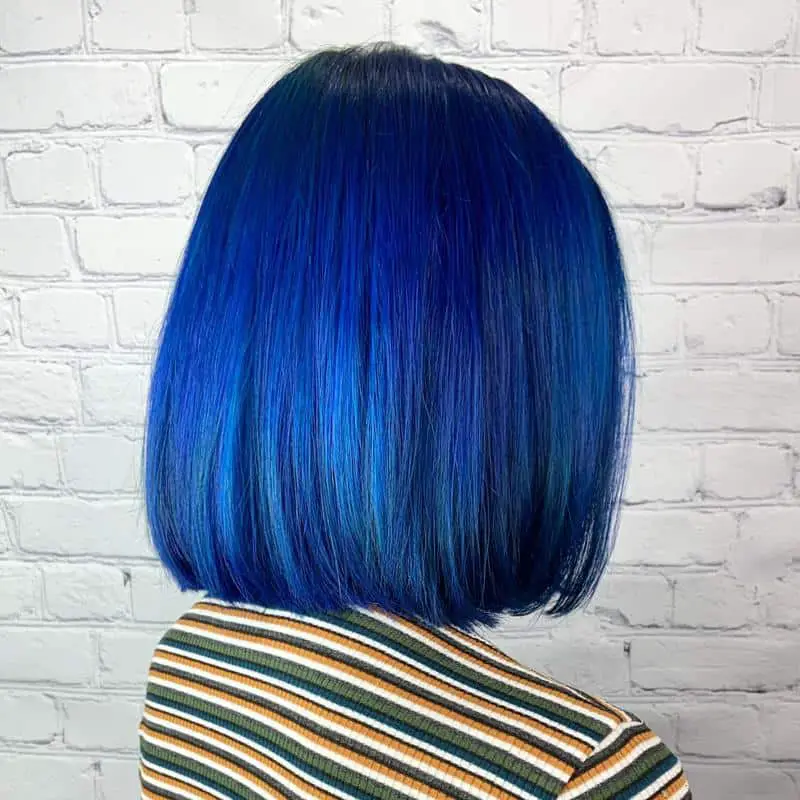 30+ Popular and Eye-Catching Purple and Blue Combination Hairstyles 32 Straight Electric Blue Bliss 2