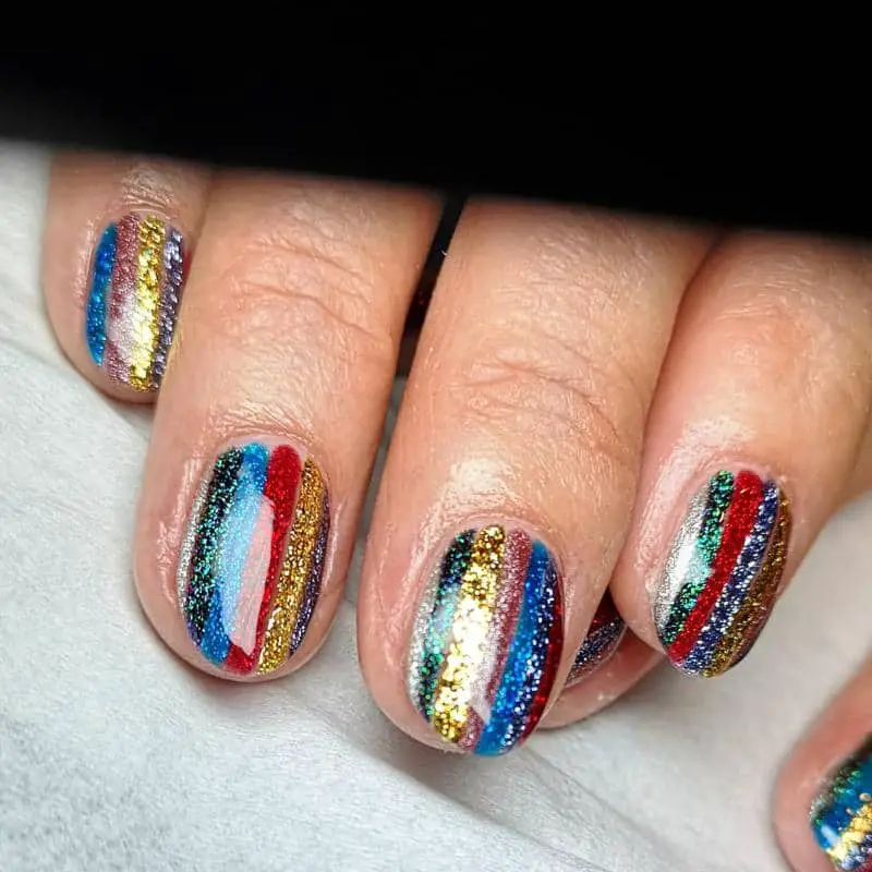 100+ Best Cute Nail Ideas for Kids (2023 Update) 74 Stripes Nails for Kids 3