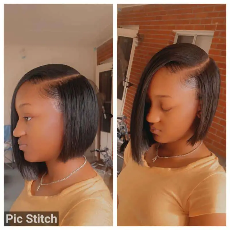 50+ Short Hairstyles For Black Women: 2022 Favorite Looks 50 Stylish Bob With A Side Part 1