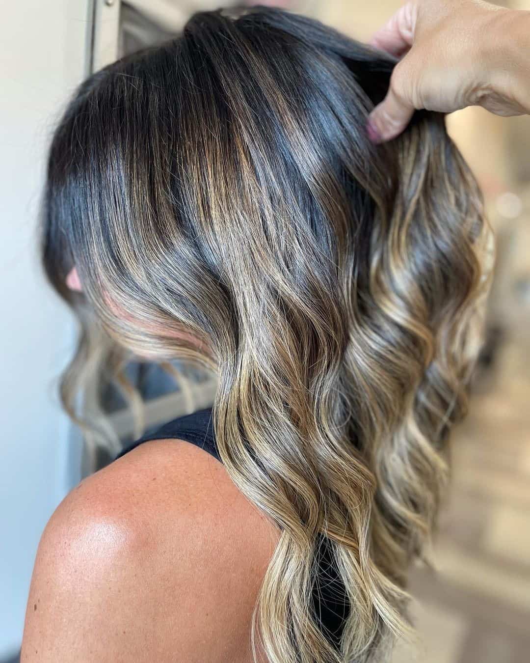 Summer Balayage For Dark Hair