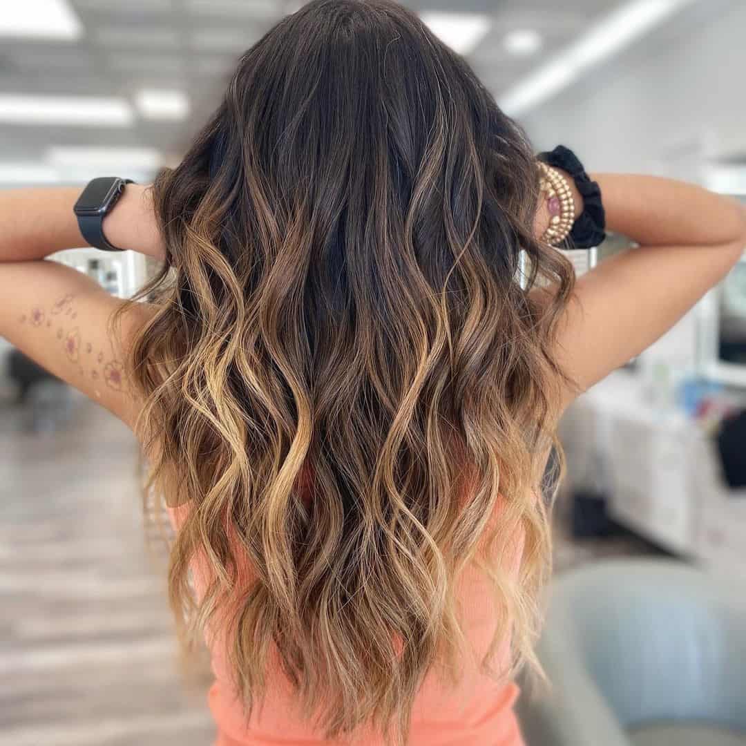 Summer Inspired Balayage For Dark Hair