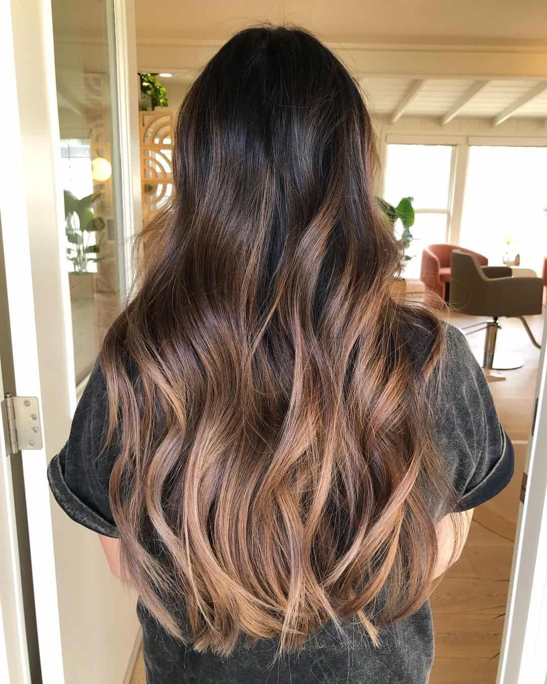 Super Long & Voluminous Balayage For Dark Hair