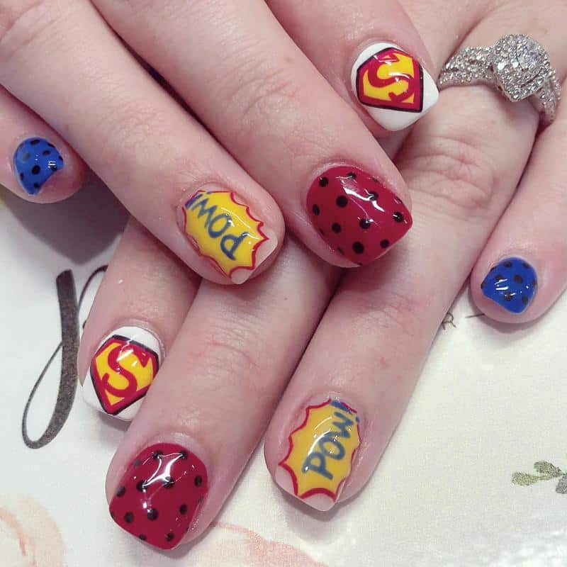 100+ Best Cute Nail Ideas for Kids (2023 Update) 59 Superhero Nails for Kids 3