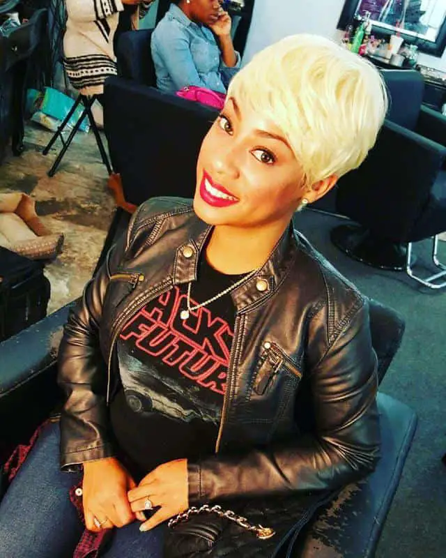 50+ Short Hairstyles For Black Women: 2022 Favorite Looks 36 Tapered Platinum Cut with Feathered Crown 2