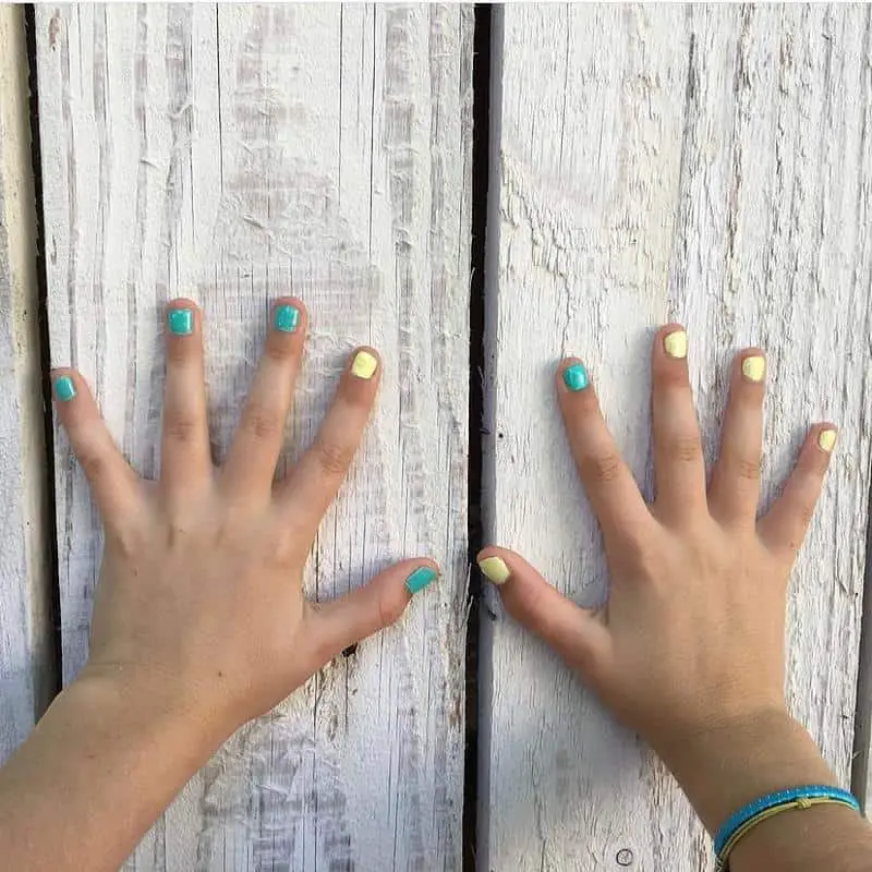 100+ Best Cute Nail Ideas for Kids (2023 Update) 14 Two Tone Nails for Kids 2
