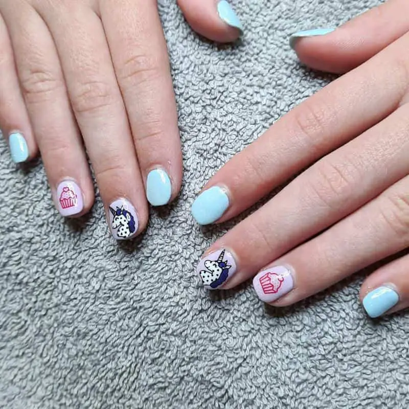 100+ Best Cute Nail Ideas for Kids (2023 Update) 54 Unicorn Nails for Kids 1