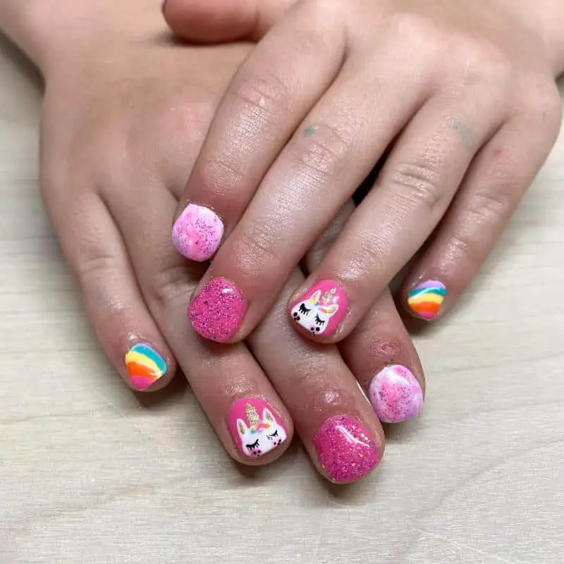 100+ Best Cute Nail Ideas for Kids (2023 Update) 55 Unicorn Nails for Kids 2