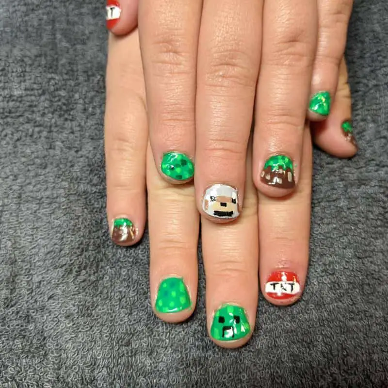100+ Best Cute Nail Ideas for Kids (2023 Update) 81 Videogame Nails for Kids 1