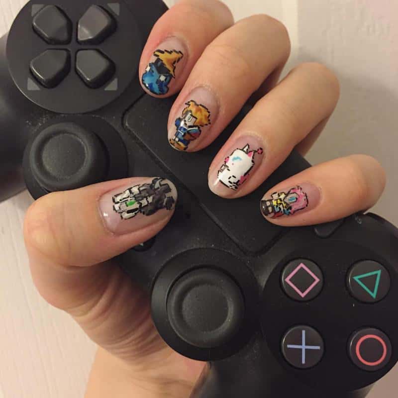 100+ Best Cute Nail Ideas for Kids (2023 Update) 83 Videogame Nails for Kids 3