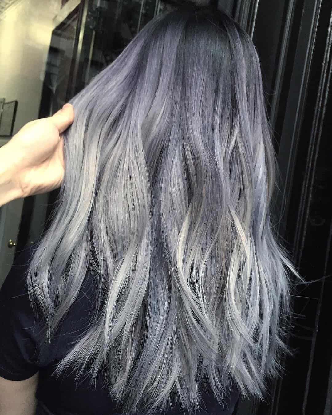 Voluminous Hairstyles With Gray Highlights