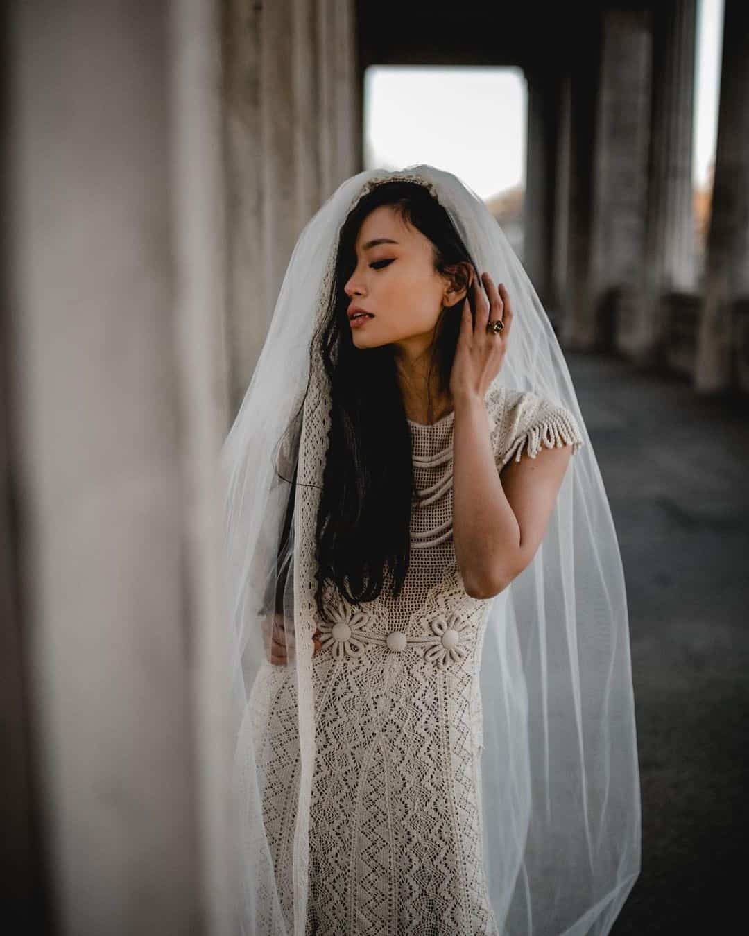 Wedding Hairstyle With Veil Long Hair