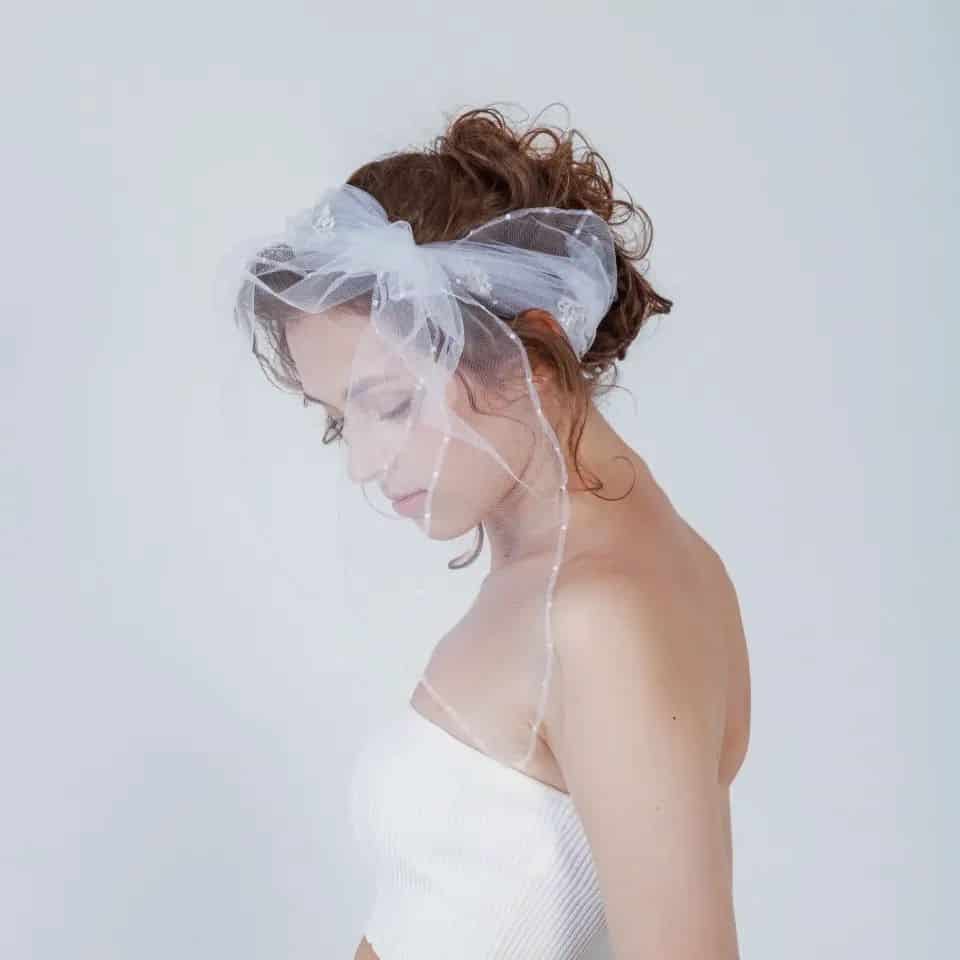 Wedding Hairstyle With Veil Messy Design 