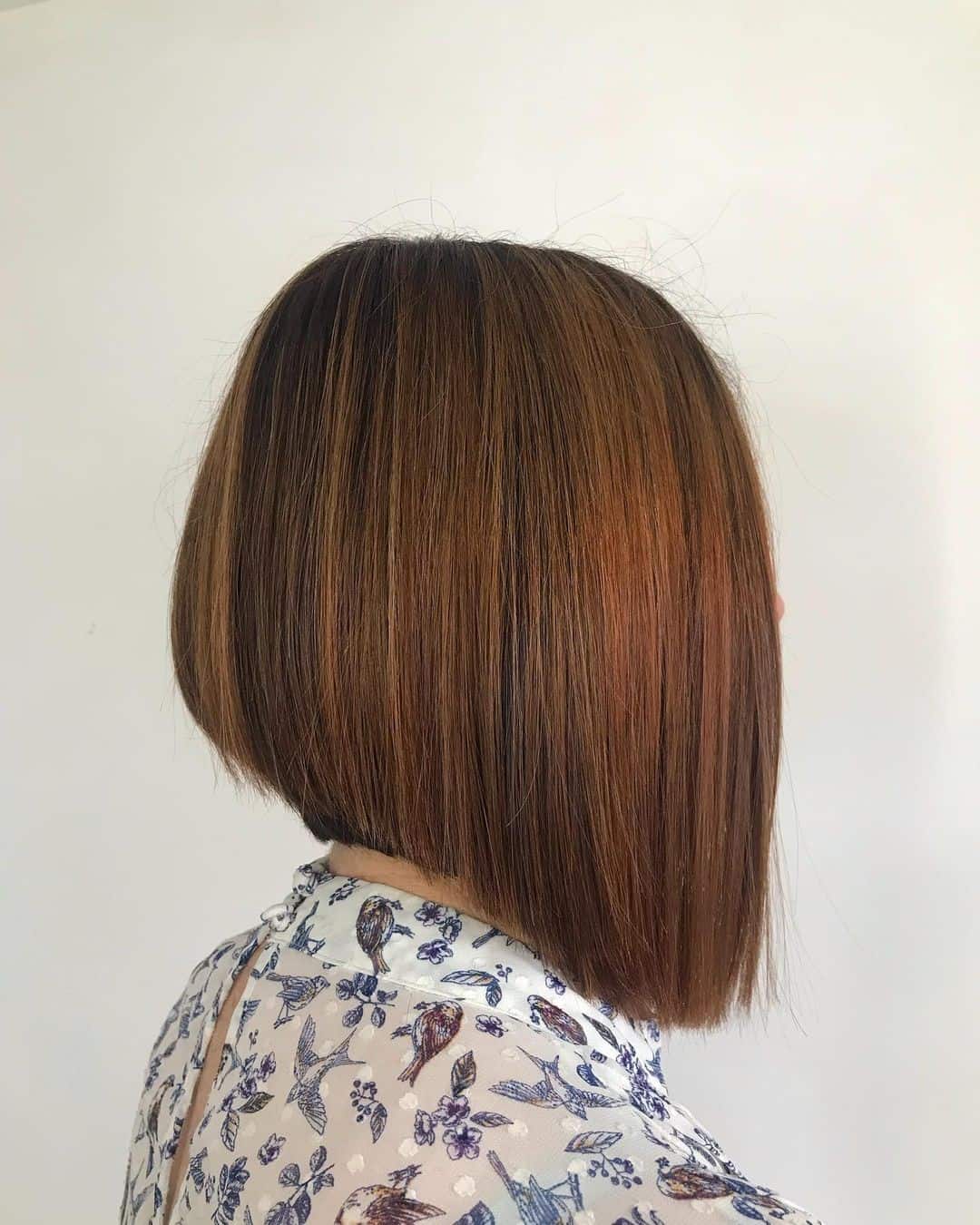 A-line Copper Color Bob Hairstyles 