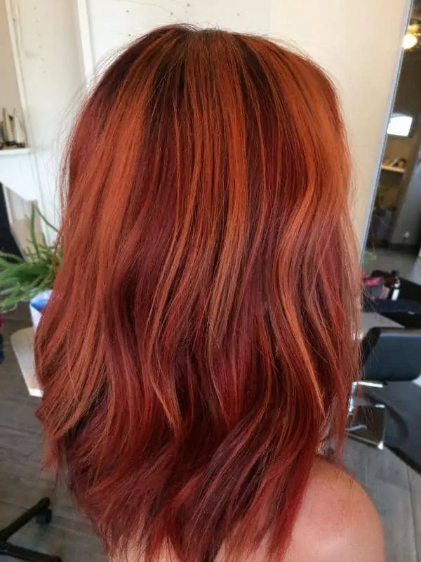 Adding Red Highlights To Copper Hair 1