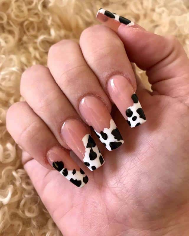 60 Elegant French Tip Nail For A Super Trendy Manicure (2023 Update) 59 Animal Print French Nail Design 3