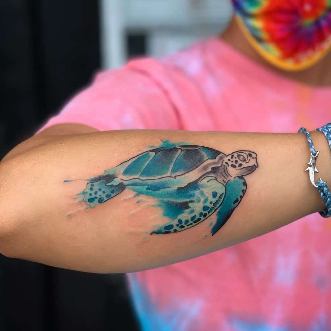 Arm Tattoo Sea Turtle
