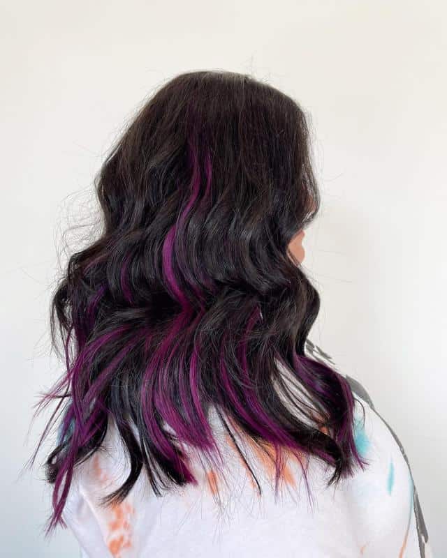 40+ Amazing Purple Highlights On Black Hair Ideas (2023 Update) 3 Babylights Vs. Chunky Highlights
