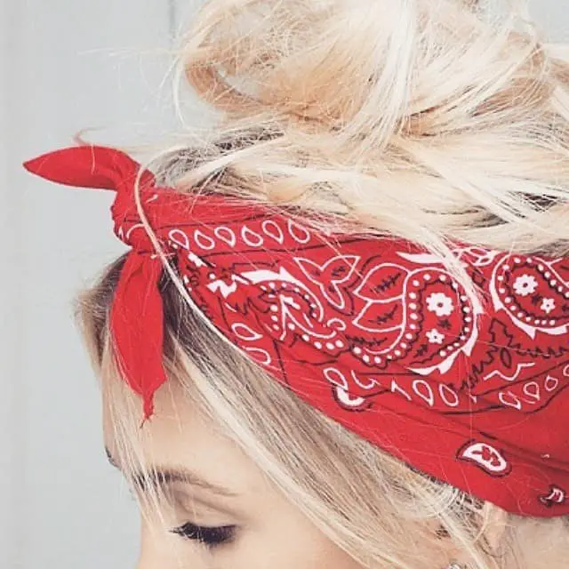 21 Gorgeous Bandana Hairstyles For Short Hair That You Will Love 20 Bandana Hairstyles With Bun