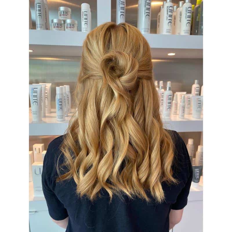 Beach Waves Half-Up, Half-Down Hairstyles 1