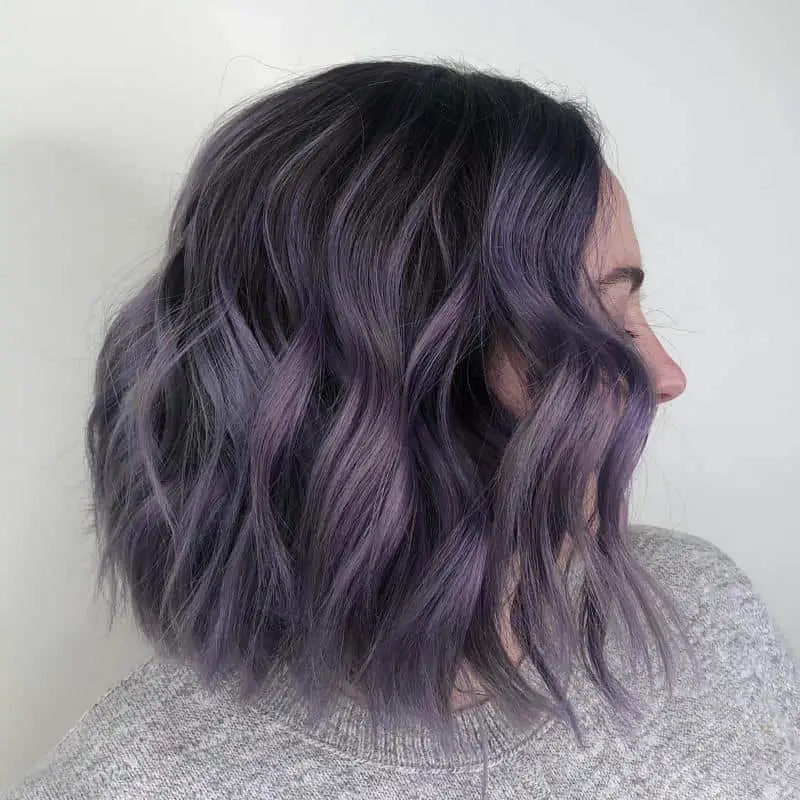 40+ Amazing Purple Highlights On Black Hair Ideas (2023 Update) 29 Black To Purple Balayage 1