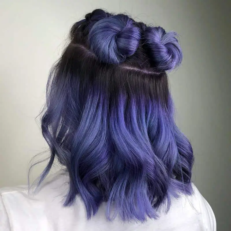 40+ Amazing Purple Highlights On Black Hair Ideas (2023 Update) 26 Black To Purple Ombre 1