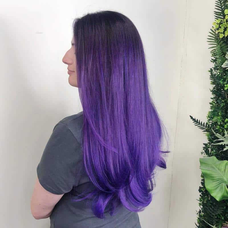 40+ Amazing Purple Highlights On Black Hair Ideas (2023 Update) 28 Black To Purple Ombre 3