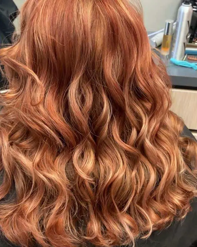 Blond Highlights On Long Red Hair 2