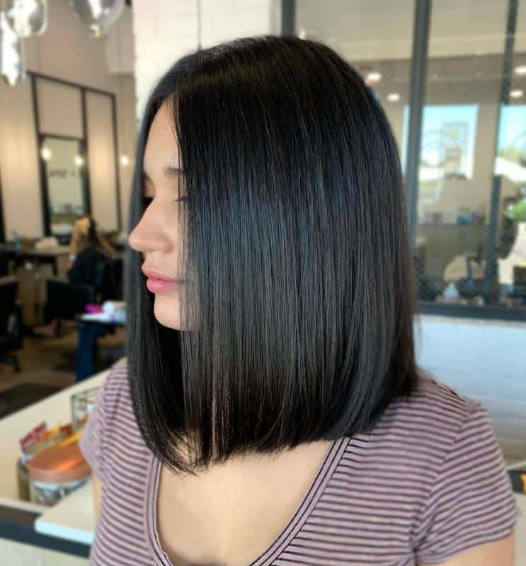 Blunt Lob for Tall Skinny Girl