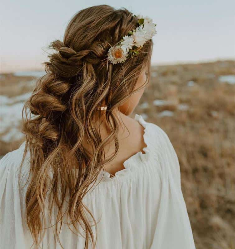 Boho Half-Up, Half-Down Hairstyles 2