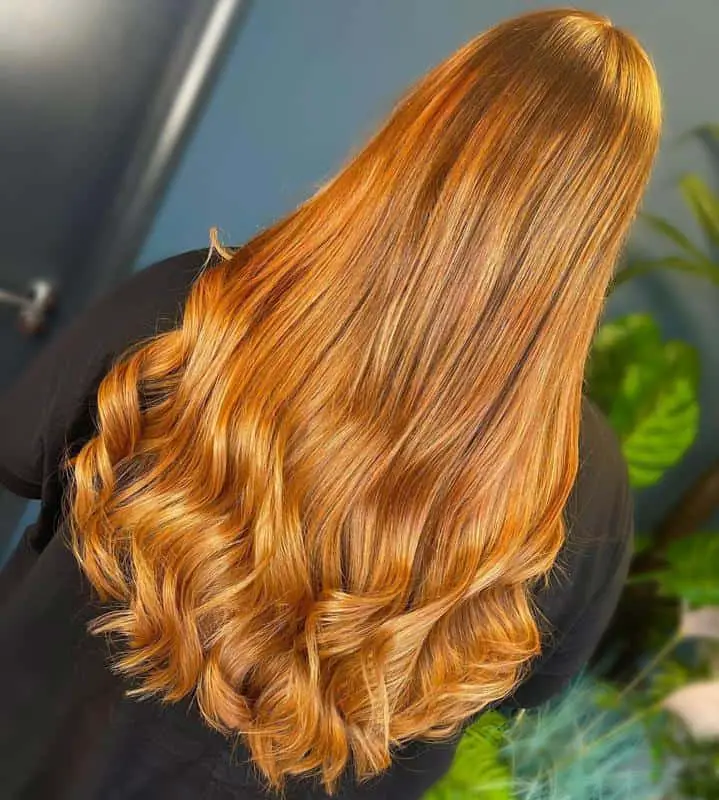 Bright Red Hair With Golden Highlights 2