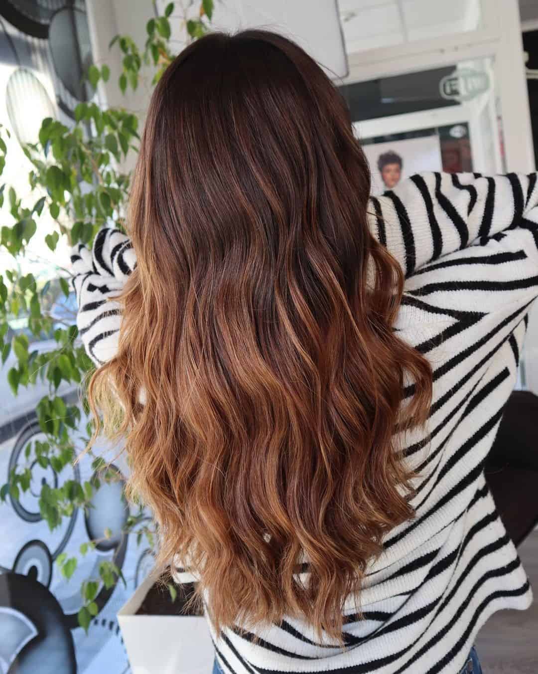 Brown Hair With Red Hue Ombre