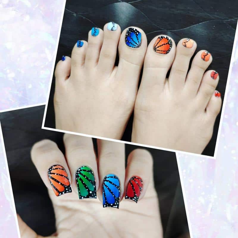 30 Magnificent Toe Nail Designs for Your Ideal Look (2023 Update) 15 Butterflies Nail Art