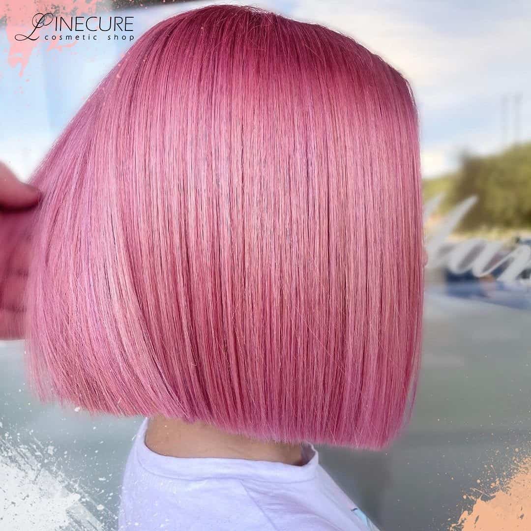 Top 40 Gorgeous Colored Bob Hairstyles (2023 Update) 38 Chic & Feminine Pink Color Bob
