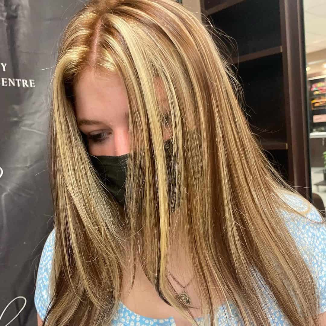 Chocolate Blonde Lowlights 