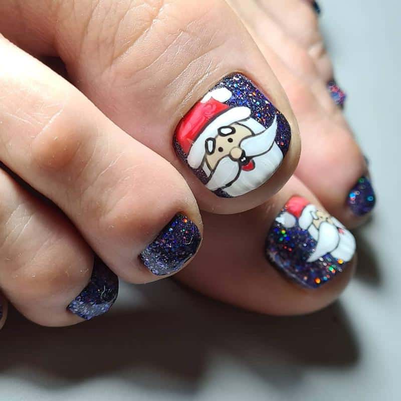 Christmas Toe Nails Designs