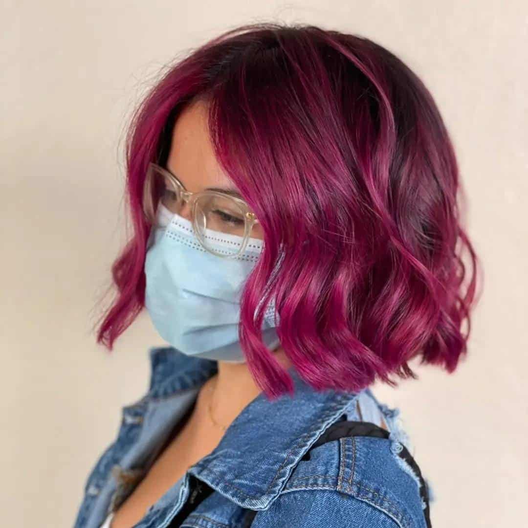 Top 40 Gorgeous Colored Bob Hairstyles (2023 Update) 34 Colored Bob Hair Purple Look