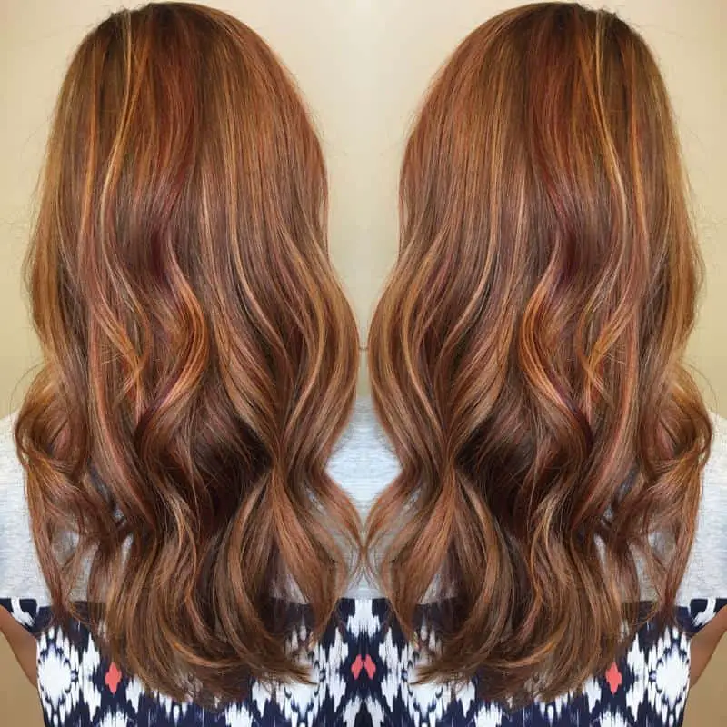 Copper And Blond Lowlights 1