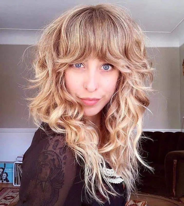 Top 15 Long Curly Hair With Bangs 2023 Pictures