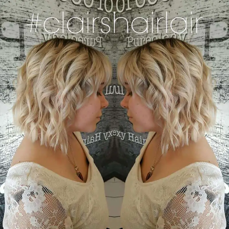 Curly blond A-Line Bob Hairstyle